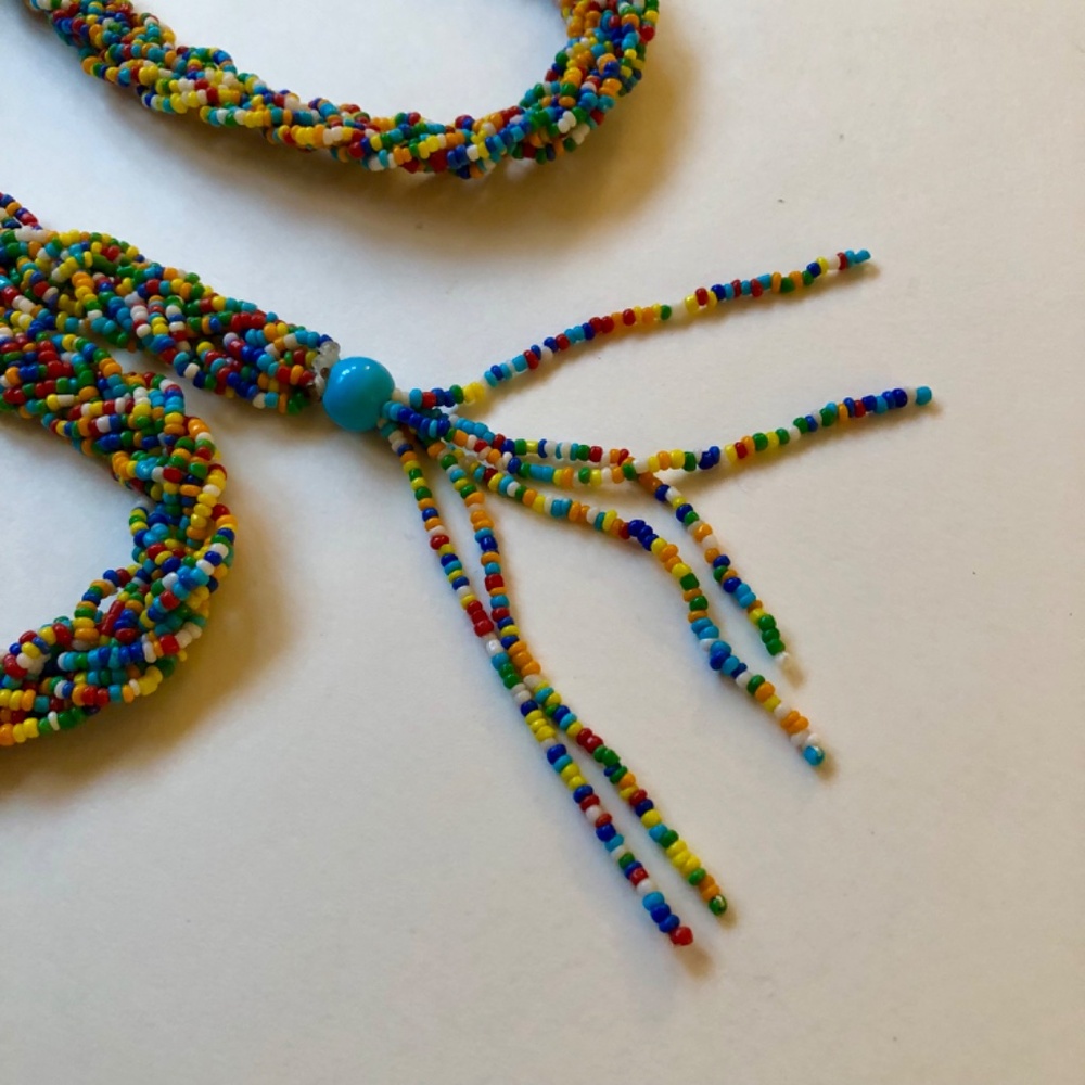 Beaded & Braided Belt/Neckwear, Multicolored - Picture 4 of 10